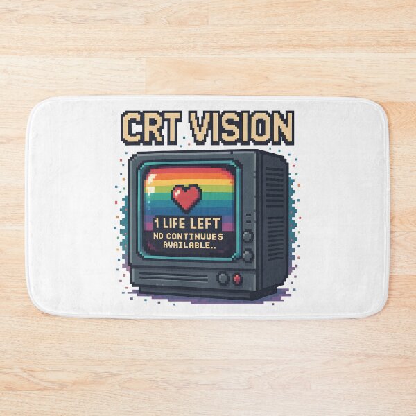 Item preview, CRT Vision Retro Pixel TV Gamer Heart Design designed and sold by The-T-In-Retro.