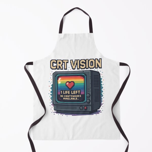 Item preview, CRT Vision Retro Pixel TV Gamer Heart Design designed and sold by The-T-In-Retro.