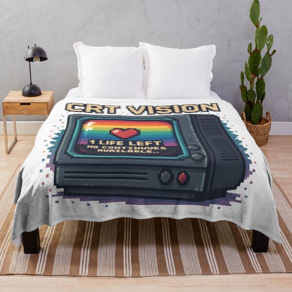 Item preview, CRT Vision Retro Pixel TV Gamer Heart Design designed and sold by The-T-In-Retro.