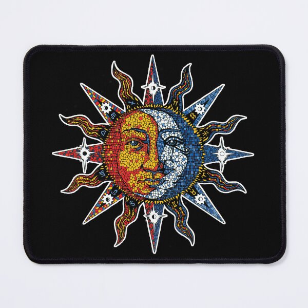 Item preview, Celestial Mosaic Sun & Moon Stickers apparel and stickers designed and sold by sandersart.