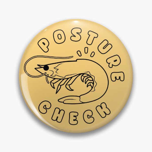 Item preview, Posture Check Shrimp (Black Lines) designed and sold by nirners.