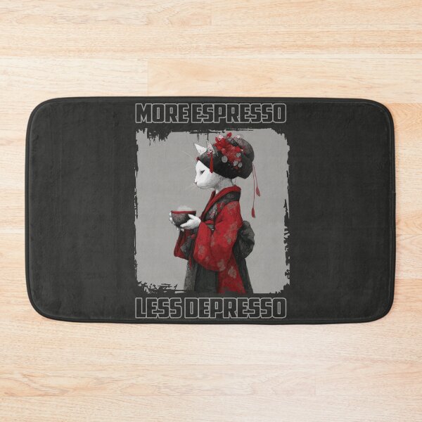 Item preview, More Espresso, Less Depresso Cat Geisha designed and sold by Enea Kelo.