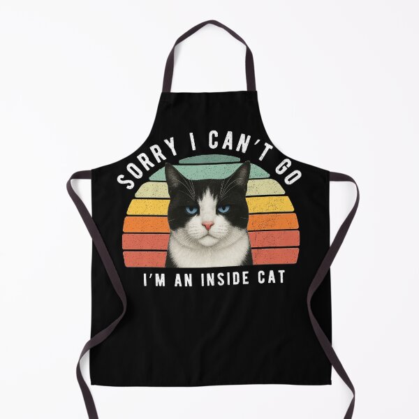 Item preview, Funny Black White Cat Sarcastic Humor Inside Cat designed and sold by d247.