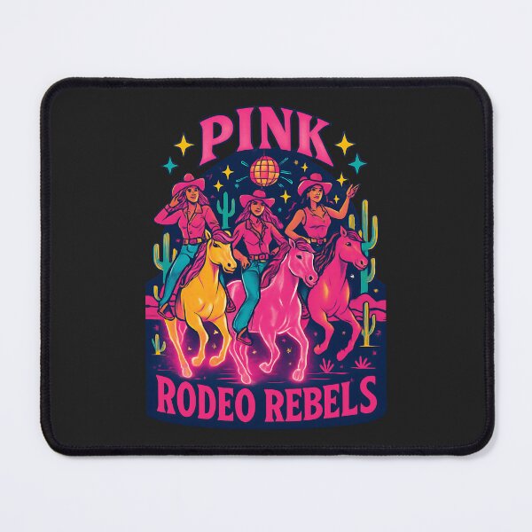 Item preview, Pink Rodeo Rebels: Cowgirl Squad Western Aesthetic Art Print designed and sold by Moad Fahim.