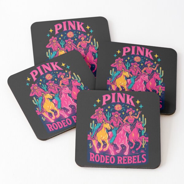 Item preview, Pink Rodeo Rebels: Cowgirl Squad Western Aesthetic Art Print designed and sold by Moad Fahim.