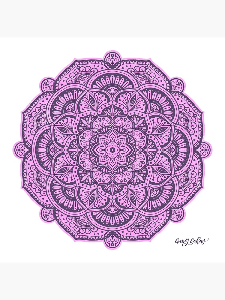 Thumbnail 7 of 7, Framed Art Print, Mystic Magenta Flower Mandala designed and sold by AmyCohasDesign.