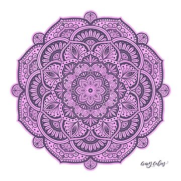 Artwork thumbnail, Mystic Magenta Flower Mandala by Amy Cohas Design