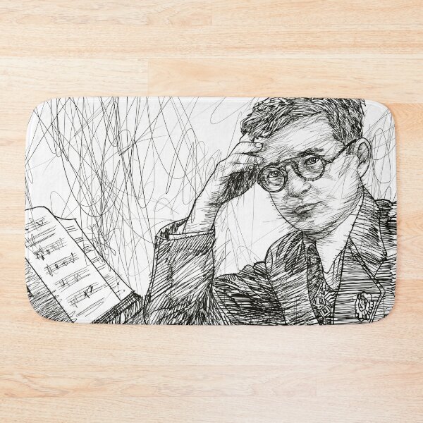 Item preview, DMITRI SHOSTAKOVICH - ink portrait .2 designed and sold by lautir.