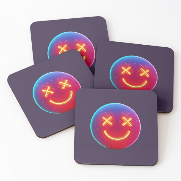 Item preview, Vibrant Lit Up Face Icon designed and sold by Health And Fitness Posts e-Store.