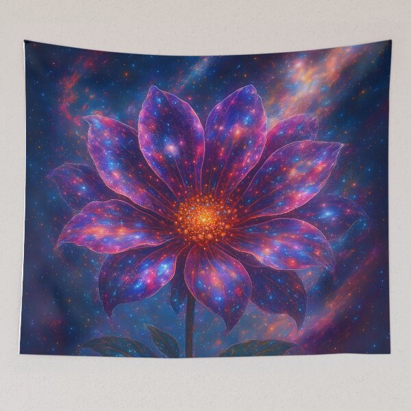Item preview, Nebula Bloom – Cosmic Flower in Space designed and sold by FusionGaze.