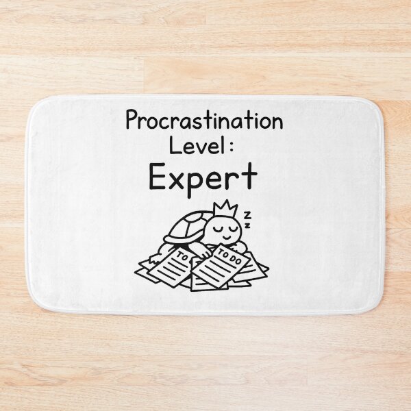 Item preview, Procrastination Level: Expert – Funny Turtle Doodle Print designed and sold by Thehatinthecat.