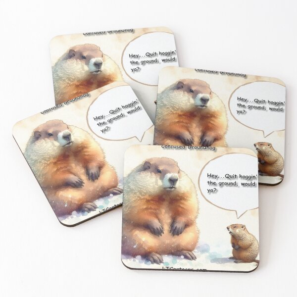Item preview, Groundhog Hoggin' The Ground designed and sold by Rick London Gifts.
