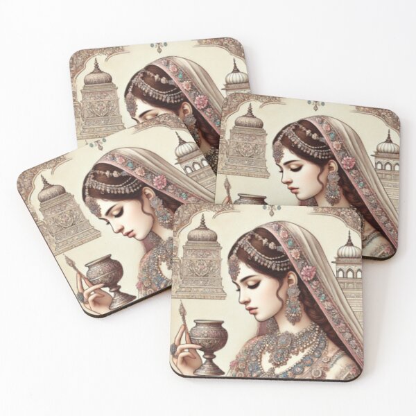 Item preview, Elegant Woman in Traditional Jewelry and Attire designed and sold by KanvasGifts.