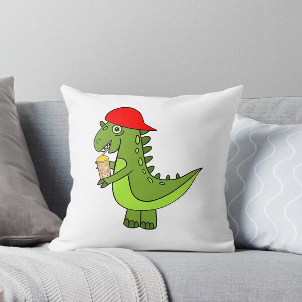 Item preview, Dinosaur Drinking Bubble Tea designed and sold by Sartoris Art.