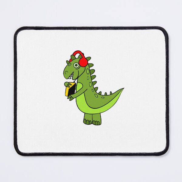 Item preview, Funny Green Dinosaur With Retro Vintage Walkman designed and sold by Sartoris Art.