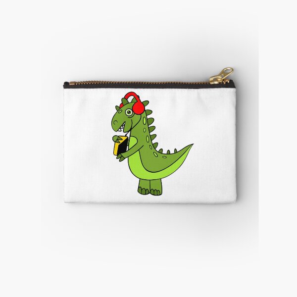 Item preview, Funny Green Dinosaur With Retro Vintage Walkman designed and sold by Sartoris Art.