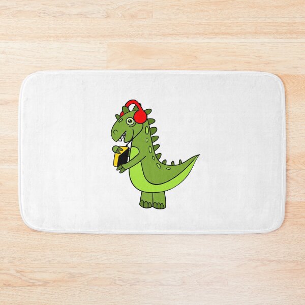 Item preview, Funny Green Dinosaur With Retro Vintage Walkman designed and sold by Sartoris Art.