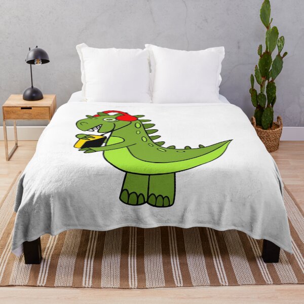 Item preview, Funny Green Dinosaur With Retro Vintage Walkman designed and sold by Sartoris Art.