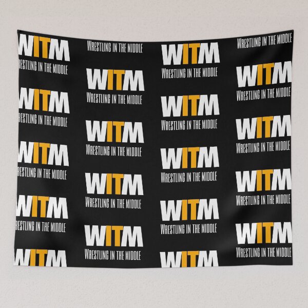 Item preview, Wrestling in the Middle (Classic Gold AE-Dub Design) designed and sold by WrestlingMiddle.