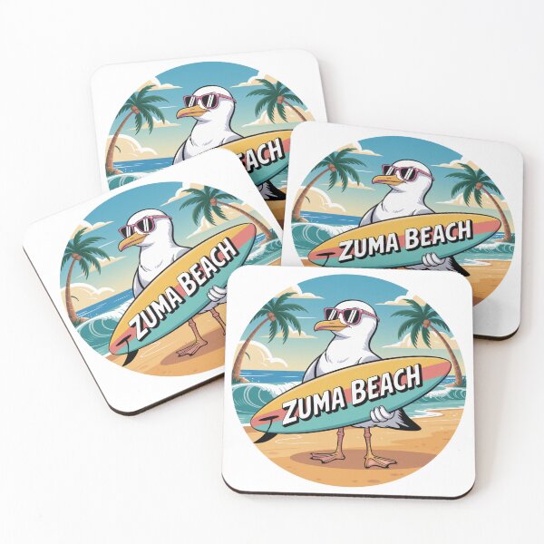 Item preview, Zuma Beach Seagull Sticker — Surf Vibes, Summer Cartoon, California Coastal Decor designed and sold by CircinusStore.