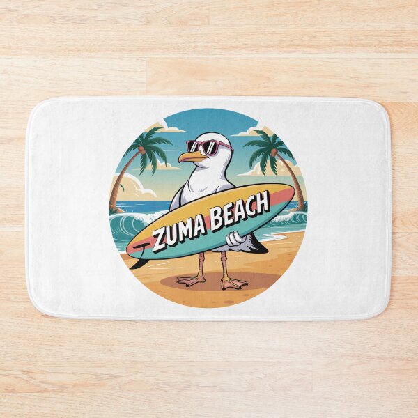 Item preview, Zuma Beach Seagull Sticker — Surf Vibes, Summer Cartoon, California Coastal Decor designed and sold by CircinusStore.