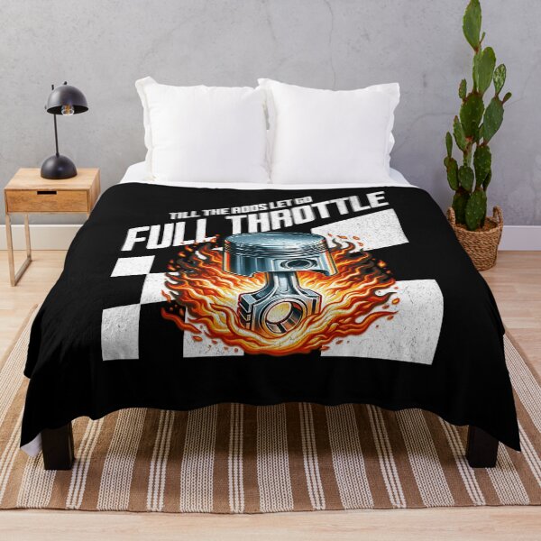 Item preview, Full Throttle Till The Rods Let Go Funny Flaming Piston Racing designed and sold by CarantinedChaos.