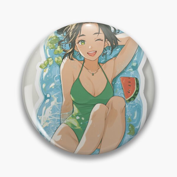 Item preview, Watermelon anime girl designed and sold by Iceskimo.
