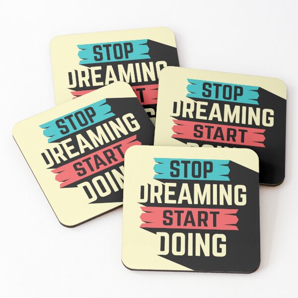 Item preview, Stop Dreaming Start Doing – Motivational Quote Design designed and sold by MockupVision.