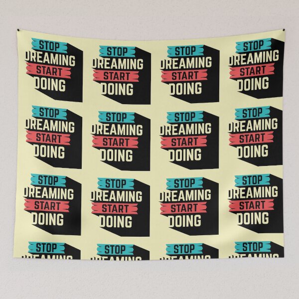 Item preview, Stop Dreaming Start Doing – Motivational Quote Design designed and sold by MockupVision.