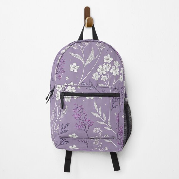 Item preview, Minimal Wildflower Drawing on Purple designed and sold by joycrysstudio.