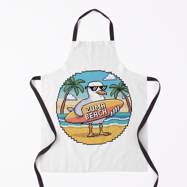 Item preview, Zuma Beach Pixel Art Sticker — 8-Bit Seagull, Retro Summer Vibes, California Surf Decor designed and sold by CircinusStore.
