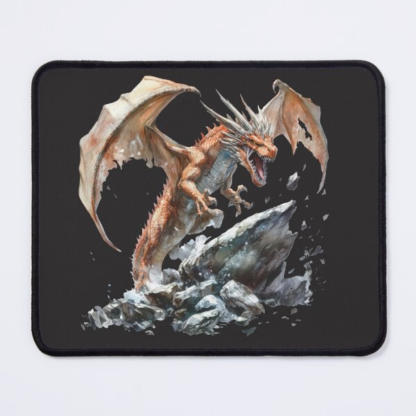 Item preview, Fierce Fire Dragon Shattering the Rocks designed and sold by VikArt7.