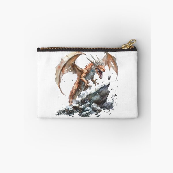 Item preview, Fierce Fire Dragon Shattering the Rocks designed and sold by VikArt7.