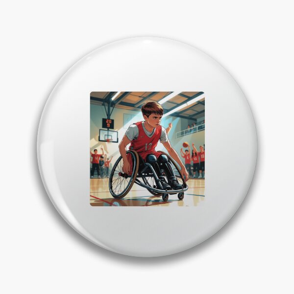 Item preview, "Game On: Wheelchair Basketball Power Sticker" designed and sold by It's Wheelie Cool.