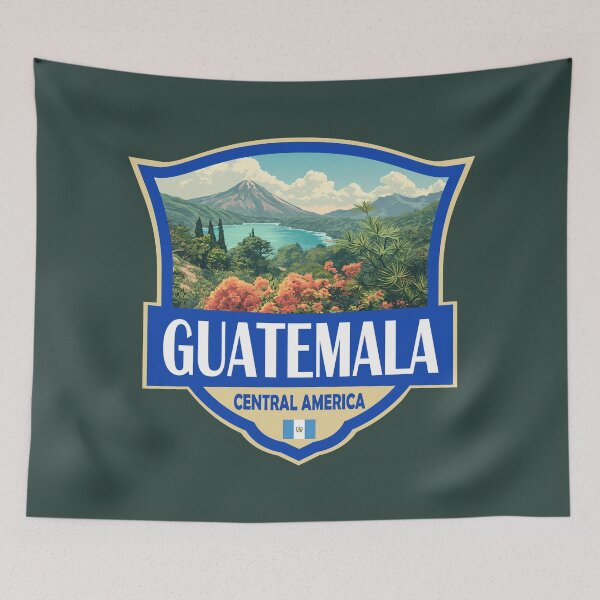Item preview, Guatemala Illustration Retro Badge designed and sold by KrisSidDesigns.