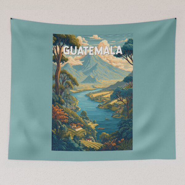 Item preview, Guatemala Illustration Travel Art Vintage designed and sold by KrisSidDesigns.