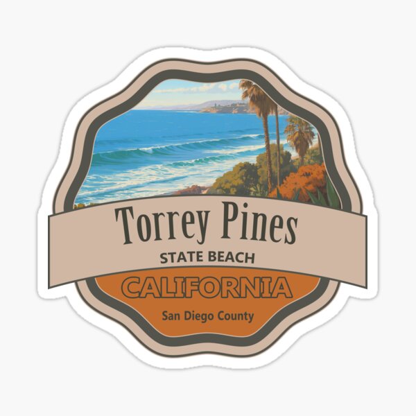 Torrey Pines State Beach, San Diego County, California Sticker