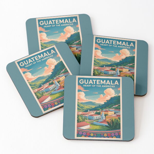 Item preview, Guatemala Landscape Illustration Travel Art Vintage designed and sold by KrisSidDesigns.
