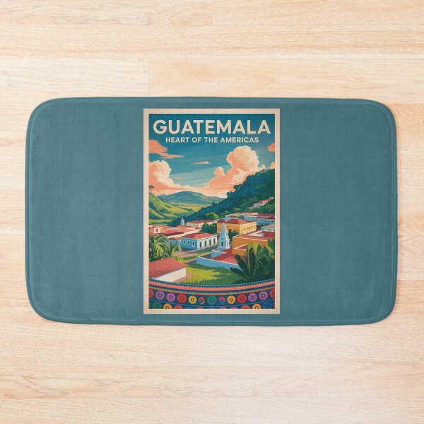 Item preview, Guatemala Landscape Illustration Travel Art Vintage designed and sold by KrisSidDesigns.