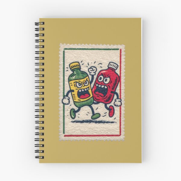 Item preview, Ketchup vs Mayo - Retro Food Art Stamp designed and sold by Vashy56.