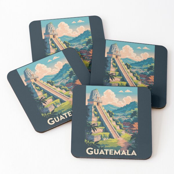 Item preview, Guatemala Tikal National Park Illustration Travel Art Vintage designed and sold by KrisSidDesigns.