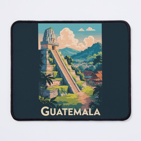 Item preview, Guatemala Tikal National Park Illustration Travel Art Vintage designed and sold by KrisSidDesigns.