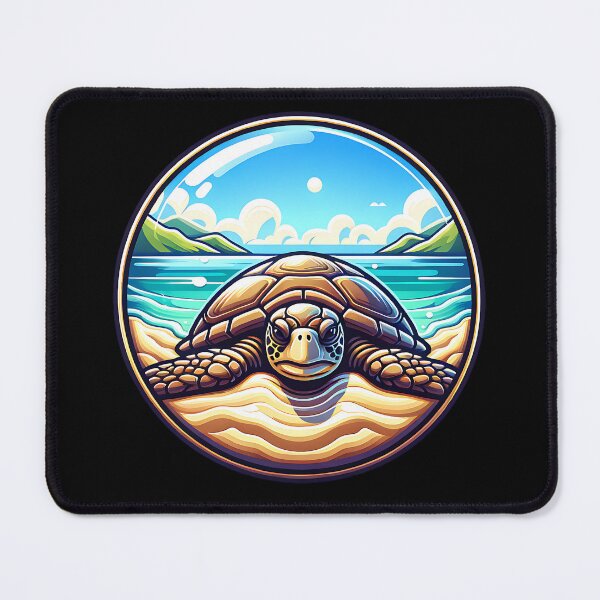 Item preview, A turtle lies on a beach designed and sold by ReneMM.