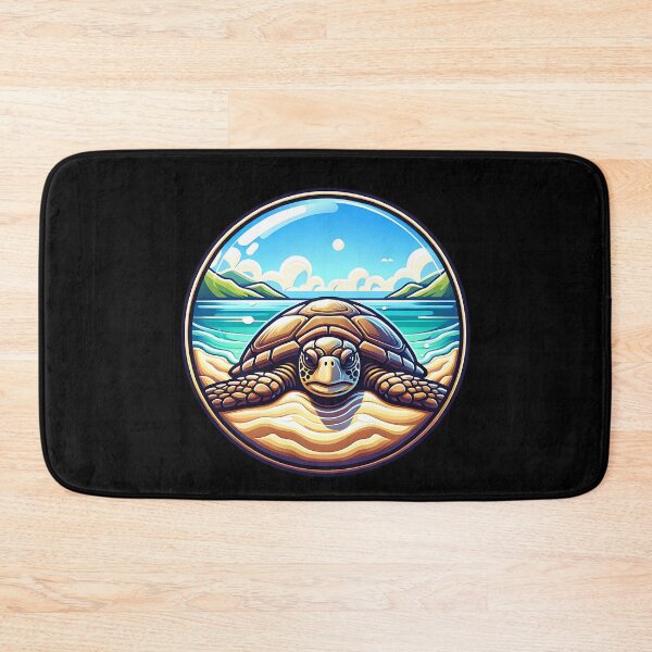 Item preview, A turtle lies on a beach designed and sold by ReneMM.