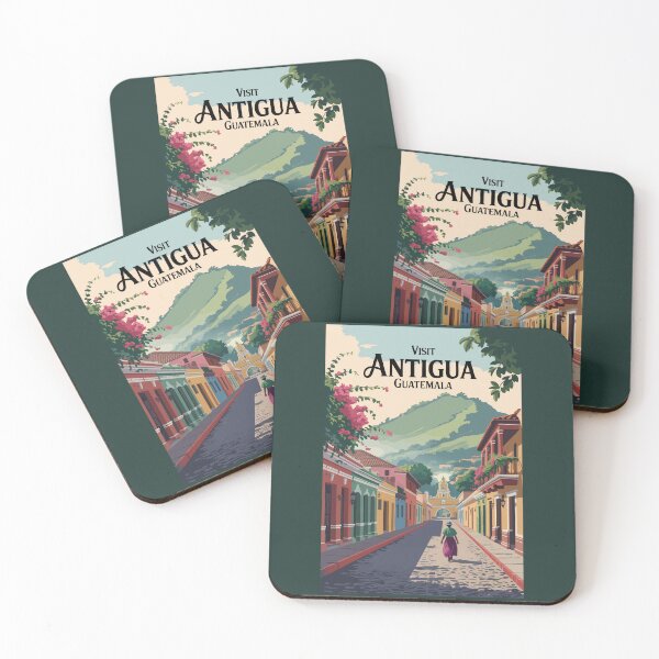 Item preview, Guatemala Antigua Illustration Travel Art Vintage designed and sold by KrisSidDesigns.