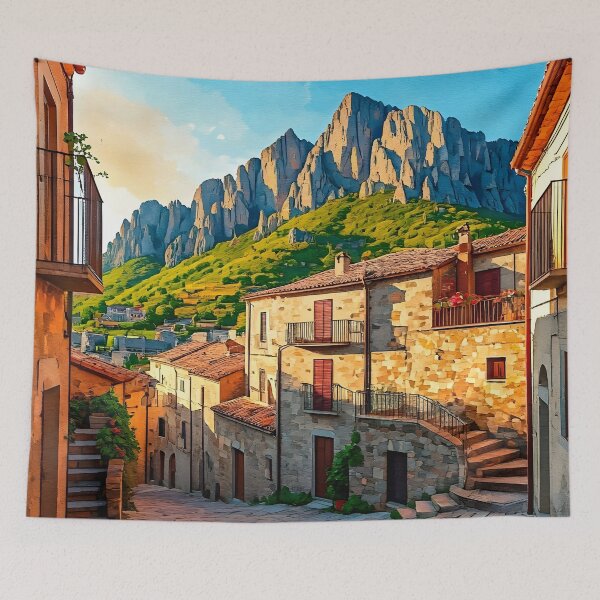 Item preview, Castelmezzano, Basilicata: Spring Golden Hour designed and sold by LSVart.