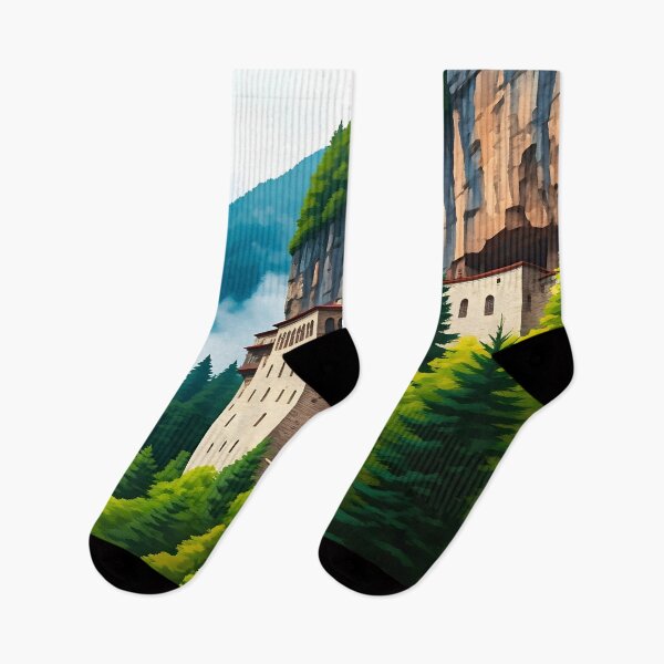 Item preview, Sumela Monastery, Trabzon: Misty Spring Morning Reverie designed and sold by LSVart.