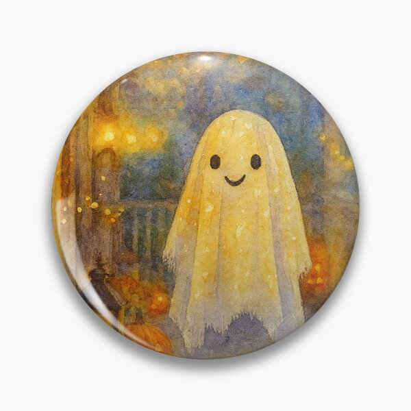 Item preview, Whimsical Watercolor Halloween Ghost designed and sold by Croneandquill.