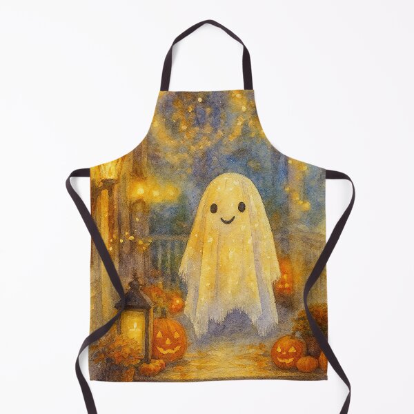 Item preview, Whimsical Watercolor Halloween Ghost designed and sold by Croneandquill.