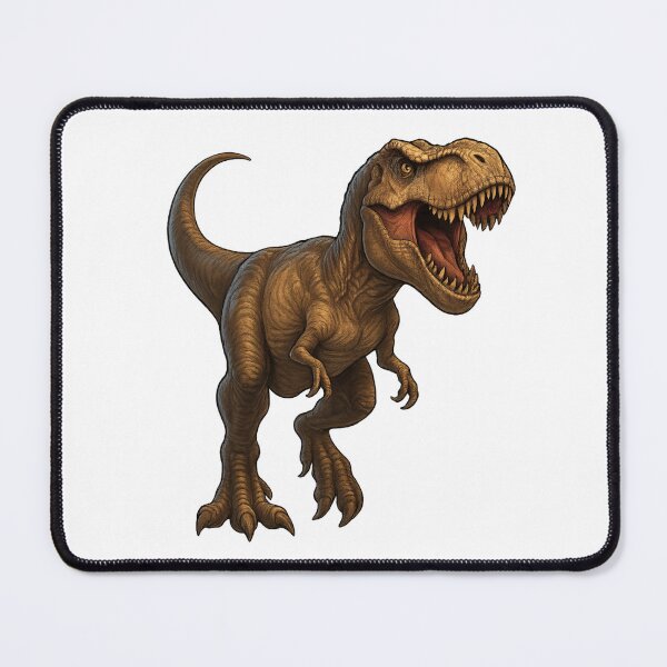 Item preview, Ferocious T-Rex Roaring Through Prehistoric Plains designed and sold by Mateusz Olczyk.